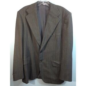 FOREMAN & CLARK Men's 44 Wool Gray Blazer Jacket 2 Button Vintage